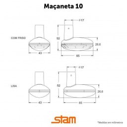 Fechadura para Porta 823/10 Antique Ecoat Wc - Stam - 3