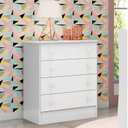 Ver imagem 6 de Mini Berço Moisés Alegria e Cômoda Infantil 103 Doce Sonho Branco Brilho – Qmovi