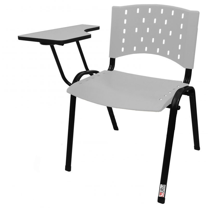 Cadeira Universitária Plástica Branca 10 Unidades - Ultra Móveis - 1