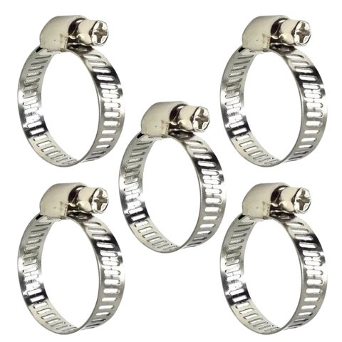Abraçadeira de Metal Rosca sem Fim 3/4" Polegada 13 - 19mm Reforçada | Kaza Inteligente | Kit 05 Un