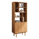 Ver imagem 2 de Estante de Madeira Alta 6 Nichos 2 Portas Freijó Simona Idimex