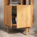 Ver imagem 4 de Estante de Madeira Alta 6 Nichos 2 Portas Freijó Simona Idimex