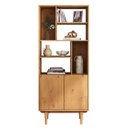 Ver imagem 3 de Estante de Madeira Alta 6 Nichos 2 Portas Freijó Simona Idimex