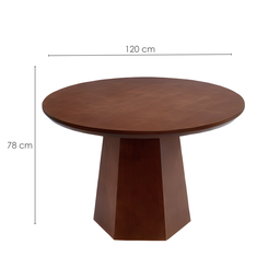Mesa de Jantar Infinity 120 Cm - Acabamento Imbuia - 2