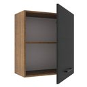 Ver imagem 5 de Armário de Cozinha Aéreo 60 cm 1 Porta Rustic/Preto Agata Madesa