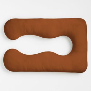 Almofada Travesseiro de Corpo Gestante Relaxante Isa Grande Macia Veludo Terracota - Desk Design