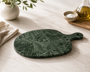 Ver imagem 2 de Bandeja Decorativa Mármore Verde Guatemala para Servir 30x30cm