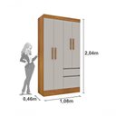 Ver imagem 2 de Guarda Roupa Oregon 4 Portas 2 Gavetas Tcil