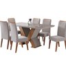 Conjunto Sala de Jantar 6 Lugares Retangular Tampo de MDF Vegas Yescasa - 2