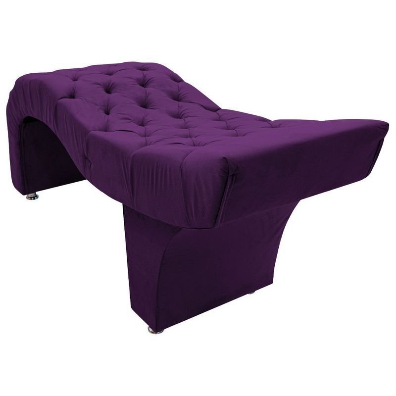 Maca Estética Estofada Capitonê Salão Design de Sobrancelhas - Roxo - 5