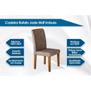 Ver imagem 3 de Conjunto: Mesa de Cozinha Luna C/ Tampo Madeirado C/ Vidro Canto Curvo 120x80cm e 4 Cadeiras Jade