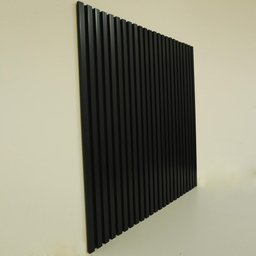 Painel Decorativo Ripado de Pvc Barra de 270cm Zapinplast - Preto - 3
