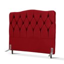Ver imagem 1 de Cabeceira de Cama Box Viúva 128 Cm Varsóvia Suede Veludo Vermelho