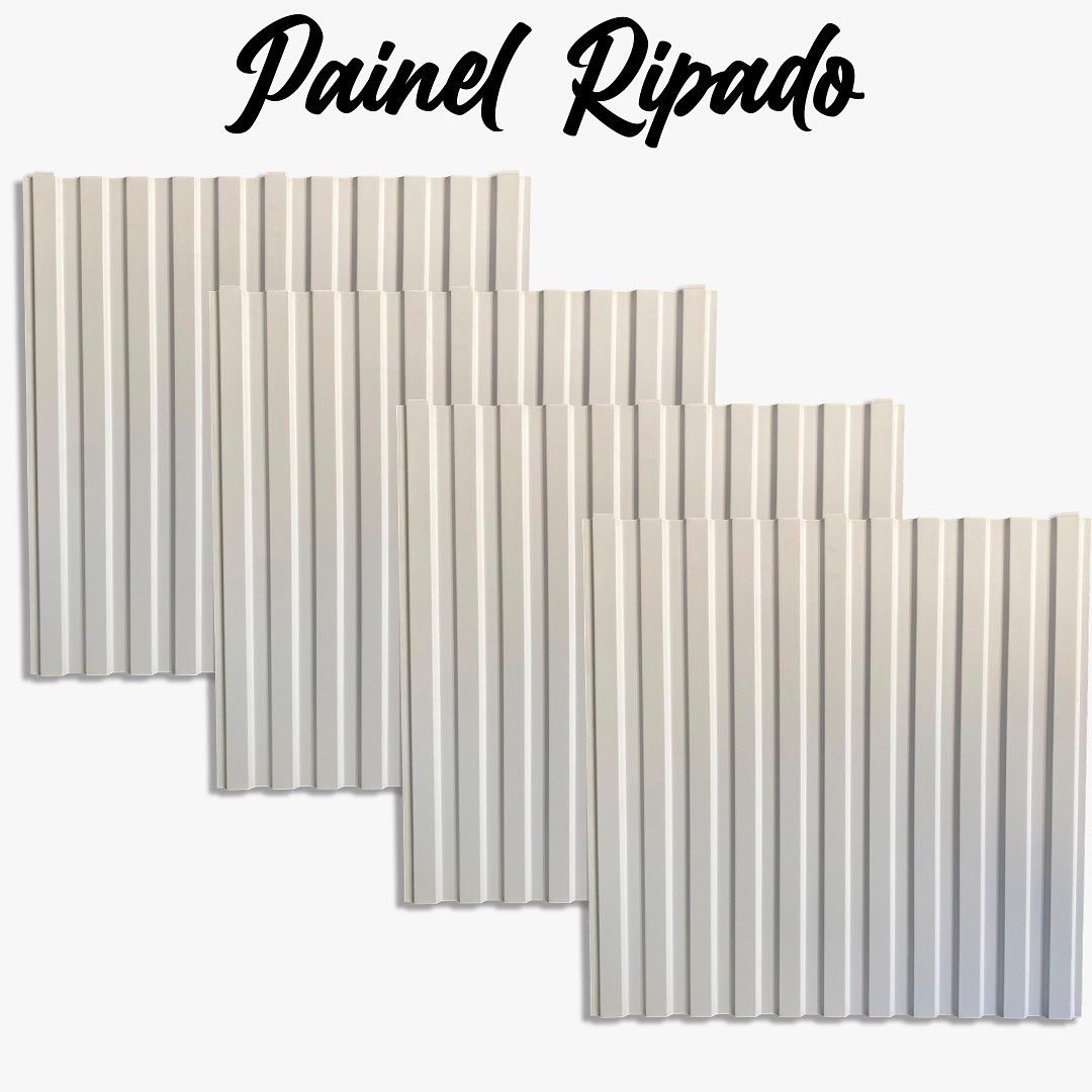 Kit 20 Painel Placas Ripado Revestimento Interno Texturizado Impacto Decoração 50cmx50cm 3d Pvc - 3