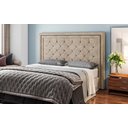 Ver imagem 6 de Cabeceira Estofada Cama Box King 1,95 Padano para Quarto Corino Bege - Larbelle
