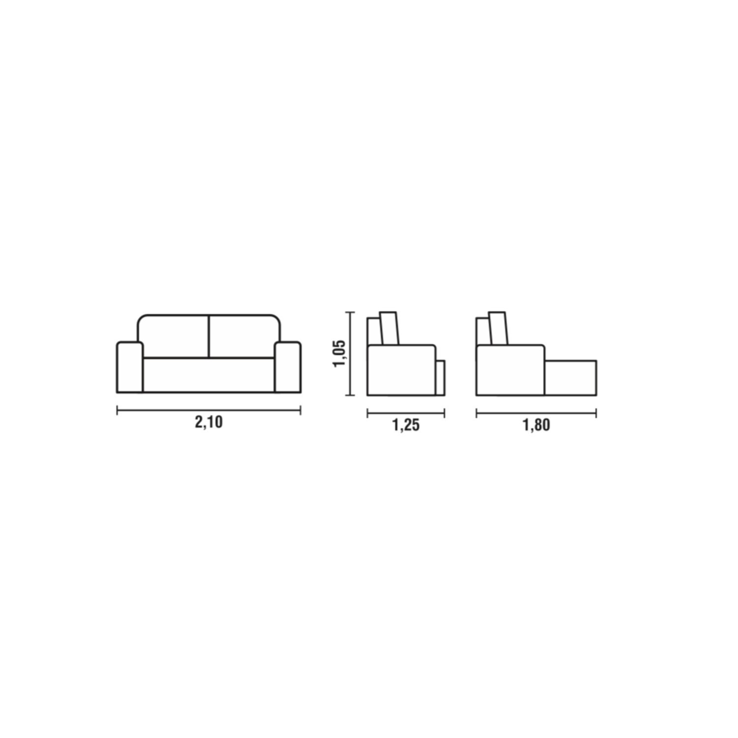 Sofá Retrátil e Reclinável 3 Lugares 210cm Velosuede Guaxupé  - 3