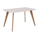 Ver imagem 2 de Mesa Cozinha Acerola Madeira c/Vidro 130cm Madeira/Off Cimol
