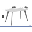 Ver imagem 3 de Mesa Cozinha Acerola Madeira c/Vidro 130cm Madeira/Off Cimol