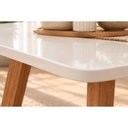 Ver imagem 6 de Mesa Cozinha Acerola Madeira c/Vidro 130cm Madeira/Off Cimol
