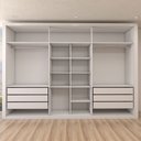 Ver imagem 6 de Guarda-roupa Casal Classic 6 Portas 6 Gavetas 100% Mdf Branco - Panorama Móveis