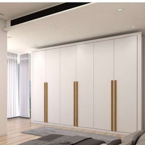 Guarda-roupa Casal Classic 6 Portas 6 Gavetas 100% Mdf Branco - Panorama Móveis