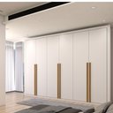Ver imagem 1 de Guarda-roupa Casal Classic 6 Portas 6 Gavetas 100% Mdf Branco - Panorama Móveis