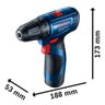 Parafusadeira e Furadeira Bosch Gsr 120-li com 1 Bateria 12v - 10