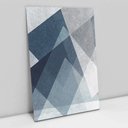 Ver imagem 1 de Quadro Decorativo em Canvas Abstrato Elementos Geométricos - Moldura Madeira - 90 x 60cm