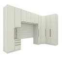 Ver imagem 2 de Quarto Modulado Completo Casal 6 Peças 10 Portas 3 Gavetas Predileto Bege/Areia HP