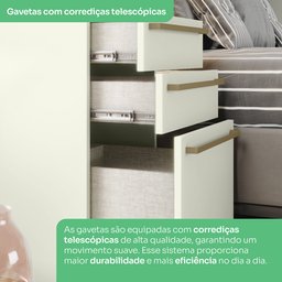 Quarto Modulado Completo Casal 6 Peças 10 Portas 3 Gavetas Predileto - 8