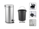 Ver imagem 6 de Lixeira Inox 20L com Pedal e Cesto Interno para Cozinha e Área Comum