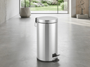 Ver imagem 1 de Lixeira Inox 20L com Pedal e Cesto Interno para Cozinha e Área Comum