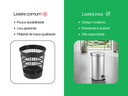 Ver imagem 2 de Lixeira Inox 20L com Pedal e Cesto Interno para Cozinha e Área Comum