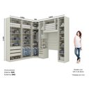 Ver imagem 3 de Quarto Modulado Completo Solteiro 6 Peças 9 Portas 6 Gavetas Predileto Bege/Areia HP