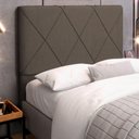 Ver imagem 4 de Cabeceira Cama Box Casal King Size Mel 195cm com Frame Linho Marrom - Desk Design