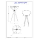 Ver imagem 3 de Mesa Bistrô Norin Transparente/Freijó