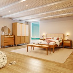 Cama de Casal Madeira Maciça Viena  - 11