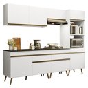 Ver imagem 2 de Armário Cozinha Modulada Completa 252cm Florença Multimóveis MP2443 Branco