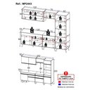 Ver imagem 4 de Armário Cozinha Modulada Completa 252cm Florença Multimóveis MP2443 Branco