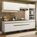 Ver imagem 1 de Armário Cozinha Modulada Completa 252cm Florença Multimóveis MP2443 Branco