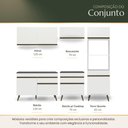 Ver imagem 6 de Armário Cozinha Modulada Completa 252cm Florença Multimóveis MP2443 Branco