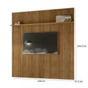 Ver imagem 4 de Estante Home Theater com Bancada Suspensa Luna com Cristaleira Moss Cumaru - Madetec