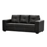 Sofá Simbal San Diego 3 Lugares Preto - 1