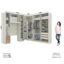 Ver imagem 3 de Quarto Modulado Completo Solteiro 5 Peças 9 Gavetas 9 Portas Predileto Marrom/Areia HP/Jequitibá