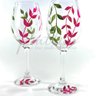 02und Taça de Vidro - Pink e Verde Elegance Personalizada - 1