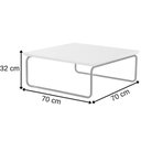 Ver imagem 3 de Mesa de Centro Munique Castanho Base em Metal Café