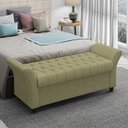 Ver imagem 7 de Recamier Calçadeira Bau 140 cm Pes MDF Ogeo Linho SL 75 Peer