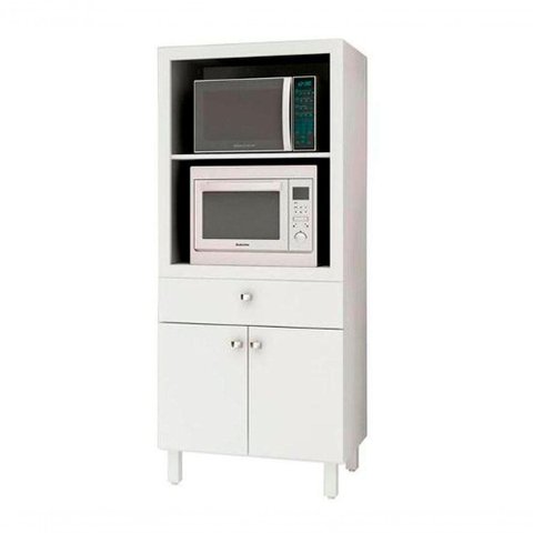 Balcão para Forno e Microondas Bl3305 Branco Branco
