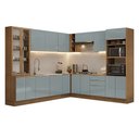 Ver imagem 2 de Armário de Cozinha Completa de Canto 549 cm Rustic/Cinza Lux Madesa 01