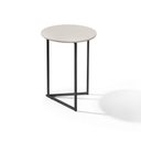 Ver imagem 4 de Mesa Lateral Jade Pé de Ferro Estilo Industrial Preto/off